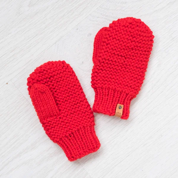 舒适针织冬季手套 — 图库照片
