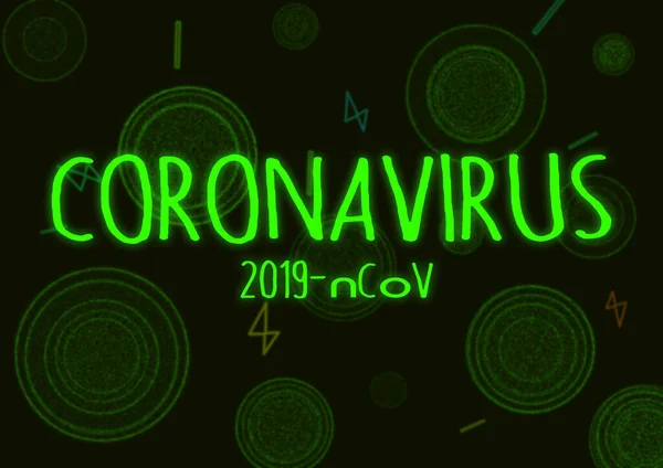 Ejemplo ilustrativo de nuevo Coronavirus chino, Covid-19 o 2019 nCov —  Fotos de Stock