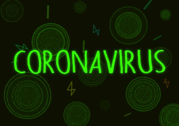 Ілюстративний приклад нового китайського Коронавірусу, Ковід-19 або 2019 нКов — стокове фото