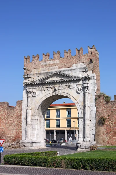 Arco di Augusto brána Rimini Itálie — Stock fotografie