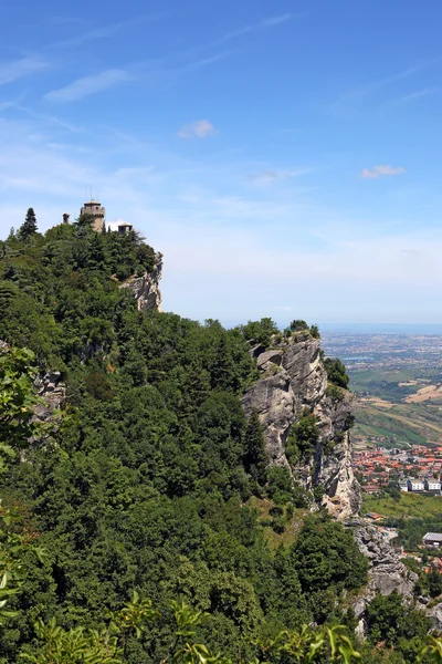 Segunda torre de la Cesta o Fratta San Marino Italia paisaje — Foto de Stock
