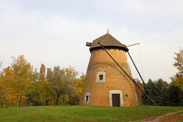 Alte Windmühle auf Feldflur — Stockfoto