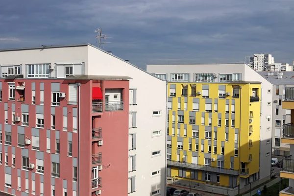 Colorful New Buildings Belgrade Serbia — Stock Photo, Image