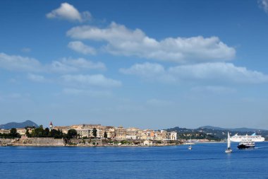 eski Corfu town Yunanistan yaz sezonu