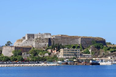 Yeni kale Corfu town Yunanistan yaz sezonu