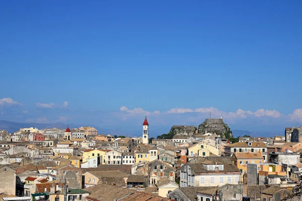 Korfu-Stadt und alte Festung Griechenland — Stockfoto