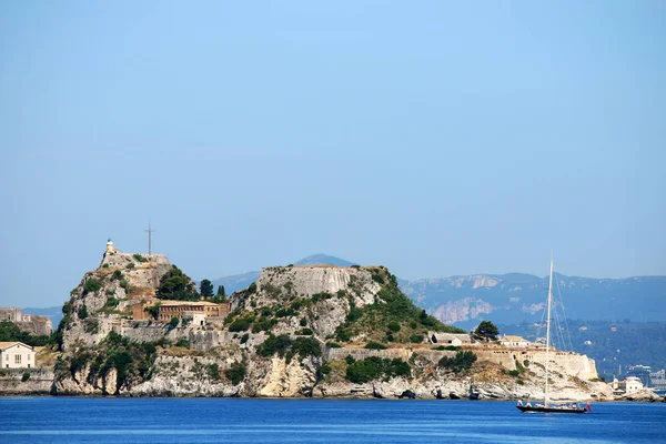 Antigua fortaleza Corfú ciudad Grecia — Foto de Stock