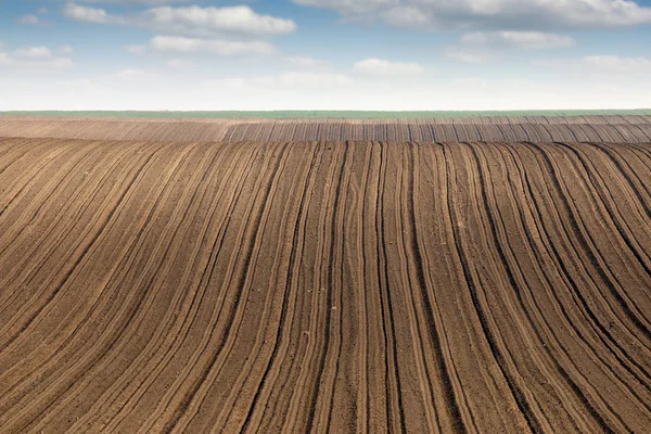 Campo arato campagna paesaggio agricoltura — Foto Stock