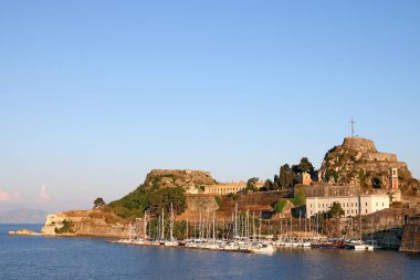 Eski kale Korfu Adası Yunanistan yaz sezonu
