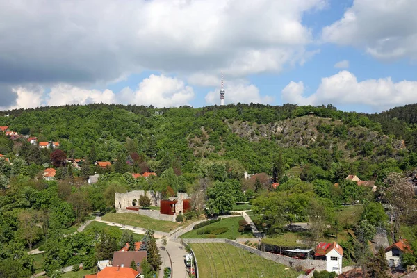 Tv tower on hill landscape Pecs Hungary — Stock Photo, Image