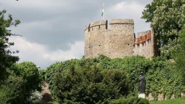 Kale kule Macar bayrak Pecs Macaristan ile
