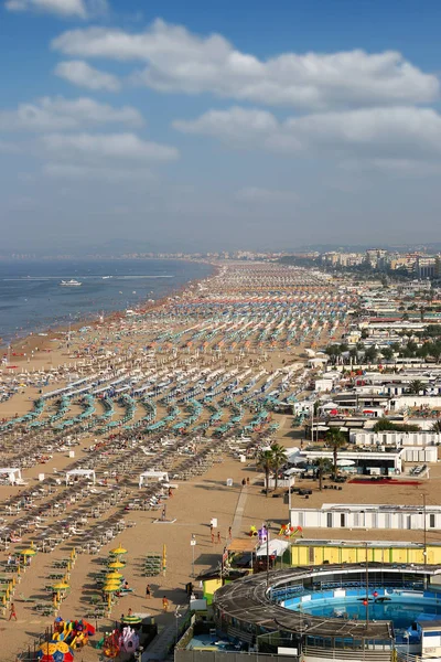 Plage Rimini Adriatique saison estivale Italie — Photo