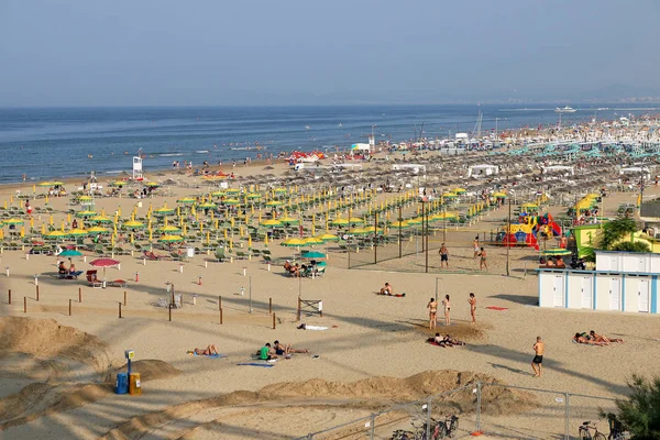 Rimini Beach Adriatic Sea Italy Summer Season — Stock Photo, Image