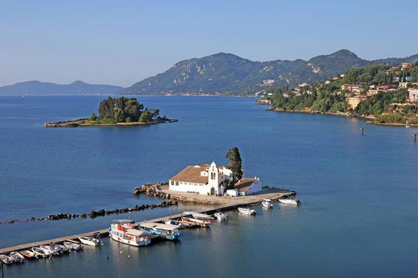 Vlacherna monastero Corfù isola di Grecia — Foto Stock