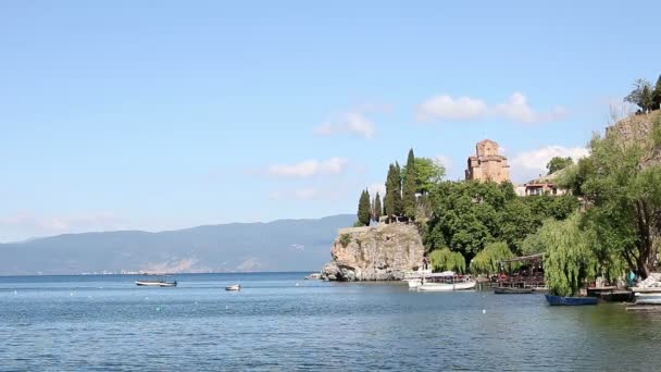 Jovan Kaneo kyrkan Ohrid Makedonien — Stockvideo