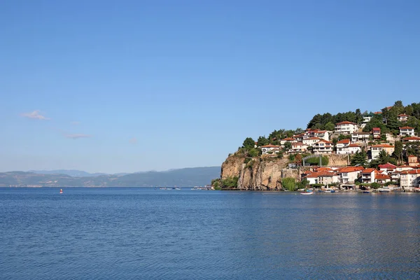 Ohrid lago Macedonia temporada de verano — Foto de Stock