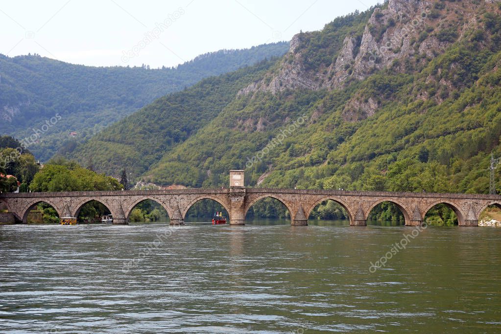 old stone bridge Visegrad Bosnia