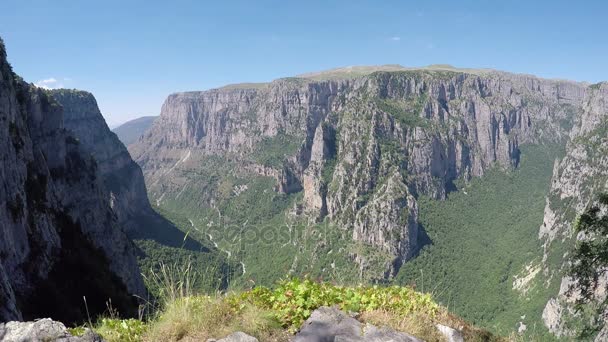 Вікос ущелину Zagoria Епіру Греції — стокове відео