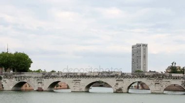 Tiberius taş köprü landmark Rimini İtalya