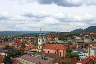 Kilise ve kale Eger Macaristan cityscape