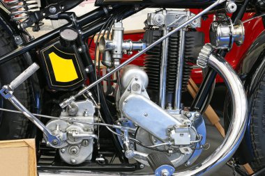 eski motosiklet motoru ayrıntı vintage