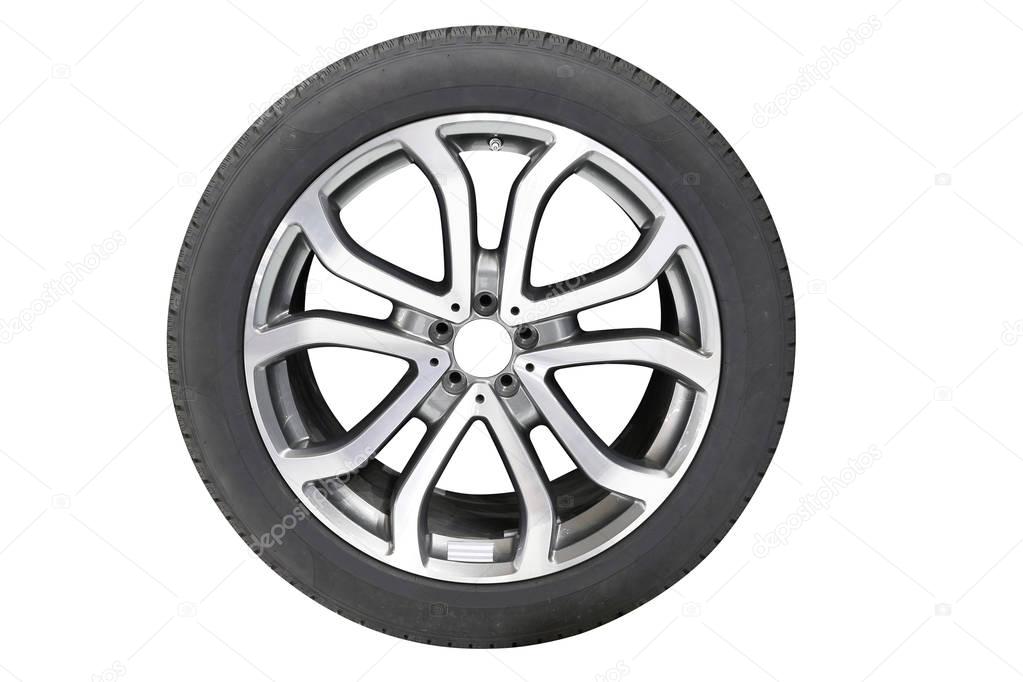 car tire isolated on white background