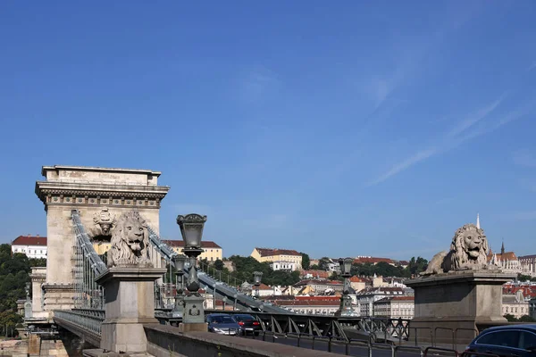 Γέφυρα των αλυσίδων πόλη Βουδαπέστη Ουγγαρία — Φωτογραφία Αρχείου