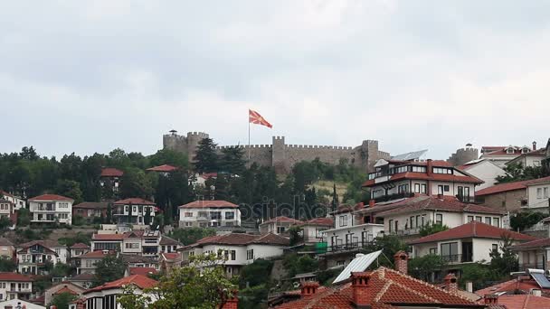 Samuel Fästning Ohrid Makedonien — Stockvideo