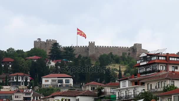 Město Pevnost Makedonie Ohrid — Stock video