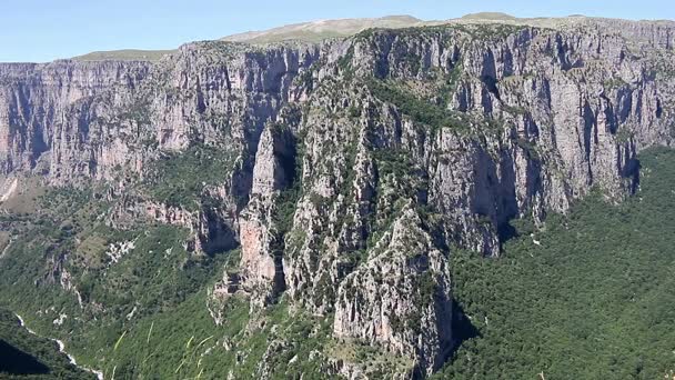 Wąwóz Vikos Krajobraz Grecji Zagoria — Wideo stockowe