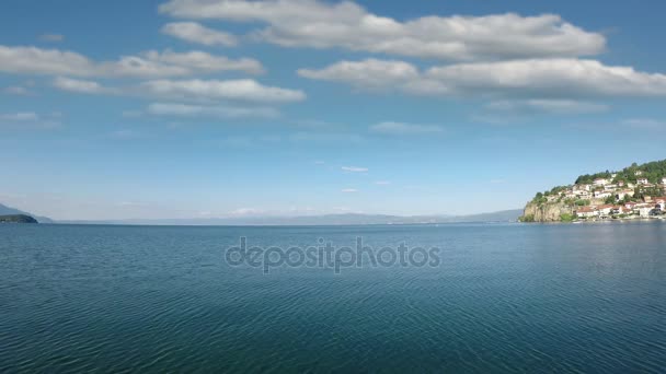 Ohri Gölü Peyzaj — Stok video