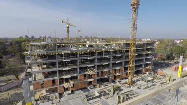 Chantier Construction Avec Travailleurs — Video