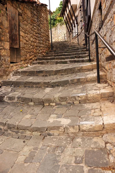 old stone steps street Ohrid Macedonia