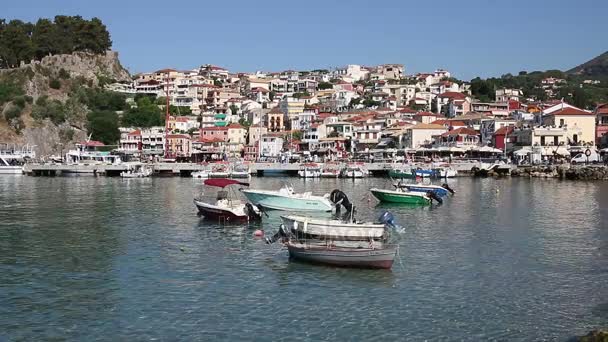 Paesaggio Urbano Parga Grecia Stagione Estiva — Video Stock