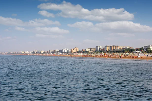 Pláž moře Rimini Itálie — Stock fotografie