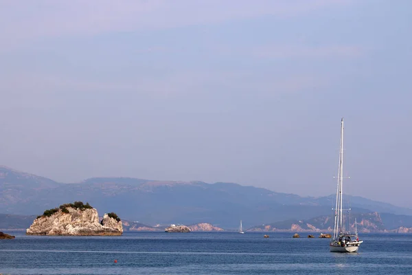 Paesaggio costiero Parga Grecia stagione estiva — Foto Stock