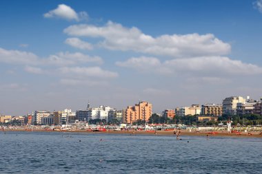 Adriyatik Denizi Rimini cityscape İtalya yaz sezonu plaj
