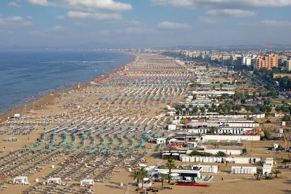 Plage Mer Adriatique Rimini Italie saison estivale — Photo