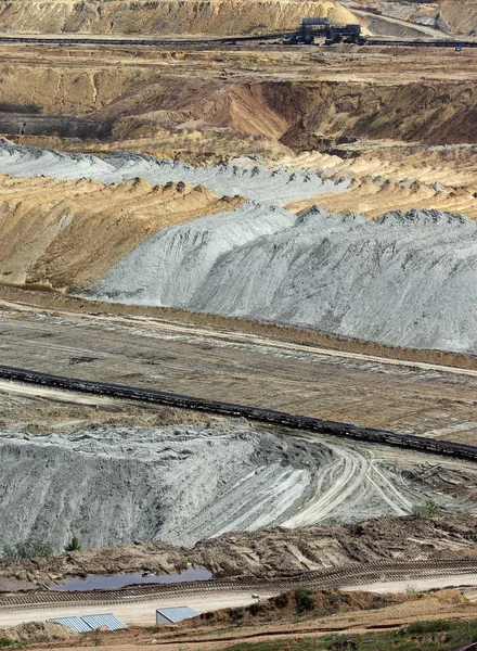 Açık kömür madeni sektörü geçmişi — Stok fotoğraf