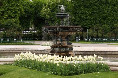 fountain in Volksgarten in Vienna Austria