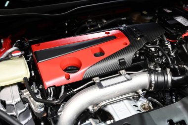 modern car engie with turbo charger