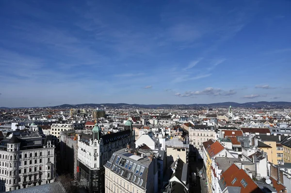 Wien Stadsbild Gamla Och Nya Byggnader Och Hus — Stockfoto