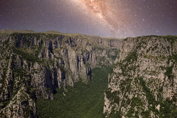 Vikos Gorge Noci Krajina Řecko — Stock fotografie