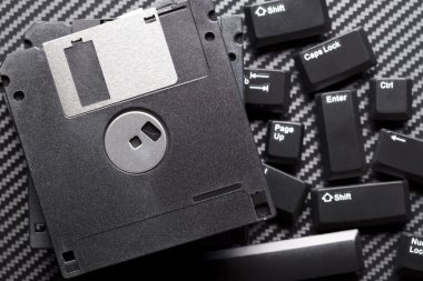 Diskette karbon arka plan