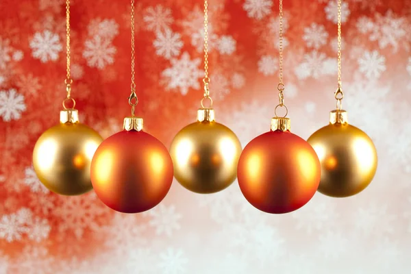 Kerstversiering - vier kerst kerstballen — Stockfoto