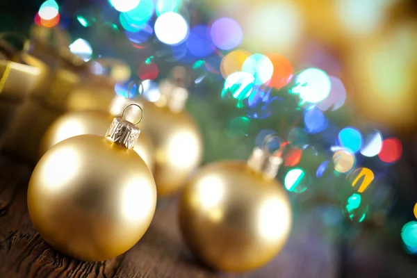 Bolas de Natal no fundo abstrato — Fotografia de Stock