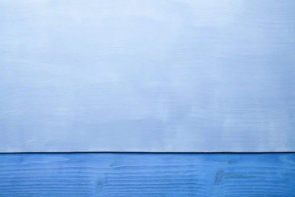 Két réteg háttér - vakolt felszíni és kék fa deszka — Stock Fotó