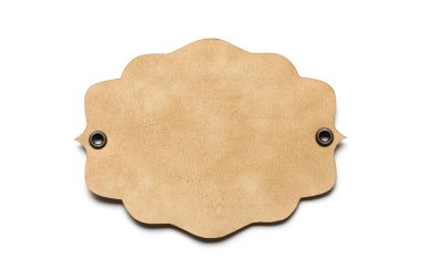 Beyaz arka plan üzerinde izole boş kağıt etiket