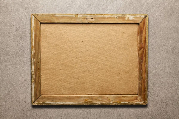 Стара пошкоджена дерев'яна рамка картини фон або текстура — стокове фото