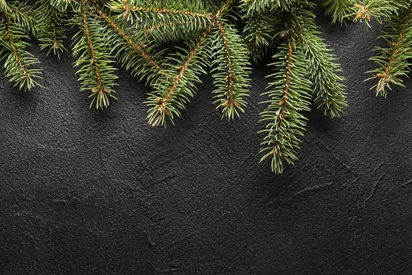 Luc karácsonyfa fekete háttér — Stock Fotó
